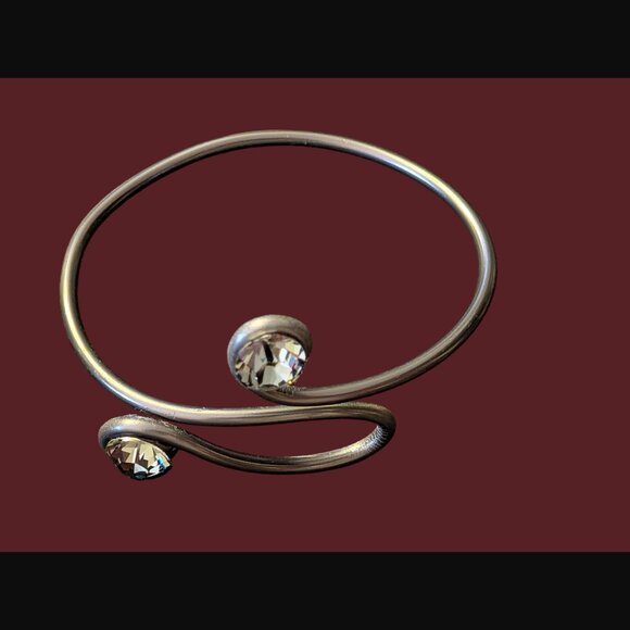 Jeff Lieb Swarovski Crystal Gunmetal Colored Size 8.25" Adjustable Bracelet - Picture 3 of 9